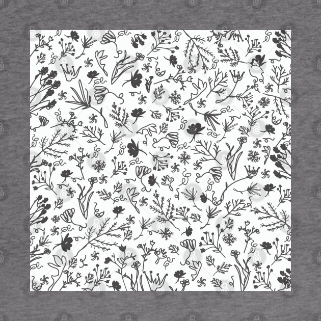 Botanical-Pattern, set, black,3, botanic, nature, botanical, floral, flowers, floral-pattern, leaves, plants, minimalist, garden, jungle, leaf, exotic, tropical, flower, boho, cacti, succulent, digital, graphic-design, pattern, by PrintedDreams